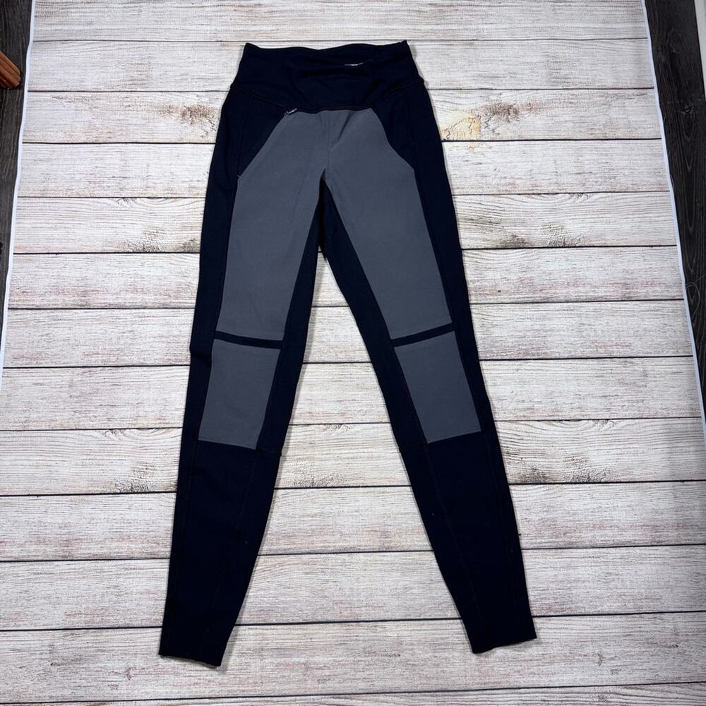 The North Face Athletic Pants Stretchy Black Grey Leggings Women's Size XS